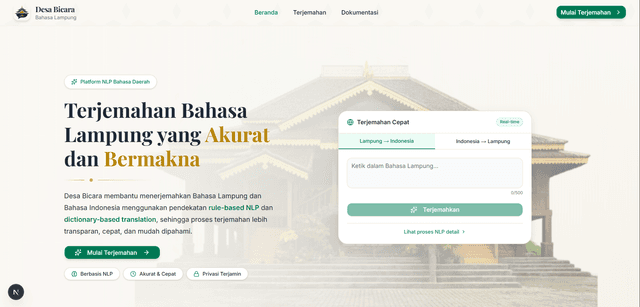 Desa Bicara - Kamus Bahasa Lampung